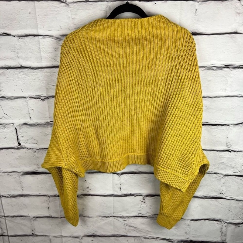 Free People Mustard Yellow Ribbed Crewneck Sweater - Picture 7 of 9